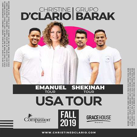 Christine D'Clario/Barak- Emanuel/Shekinah USA Tour 2019 DELUXE PACKAGES
